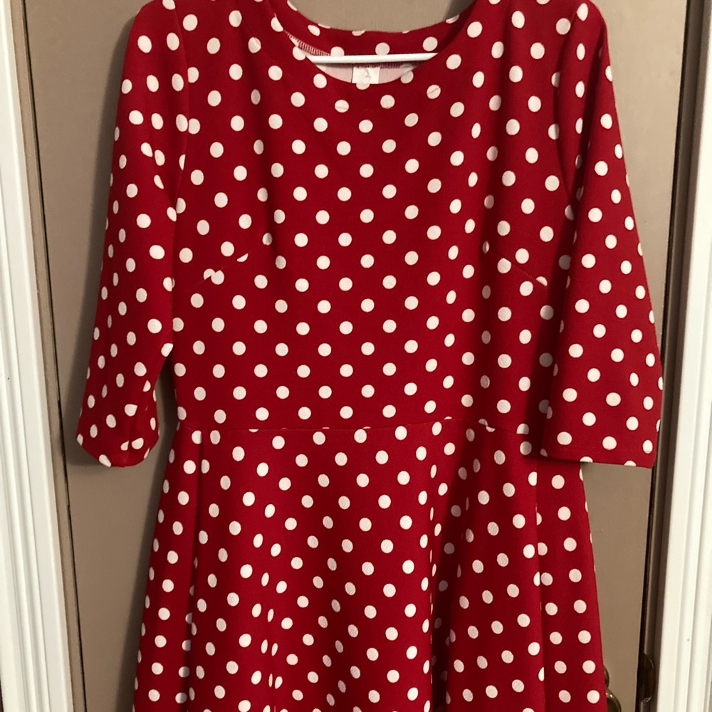Red Polka Dot “Grace” Dress Size Large